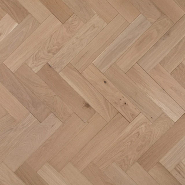 Engineered Herringbone Unfinished Oak  (1A & 1B PK) 15/4mm x 125mm