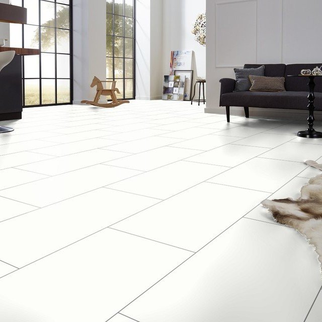 Falquon White High Gloss Vinyl Flooring
