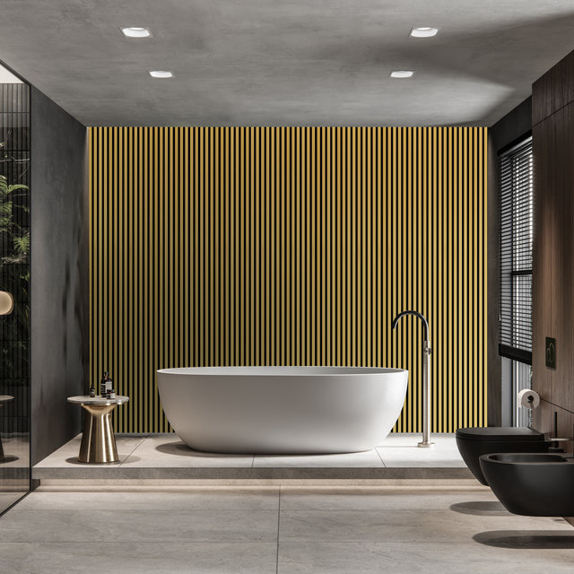 Gold Aluminium Acoustic Wall Panel 17mm