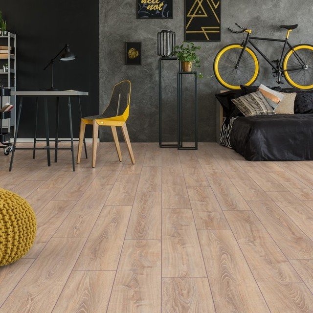 Kronotex Exquisit Whitewashed Oak Laminate Flooring 8mm