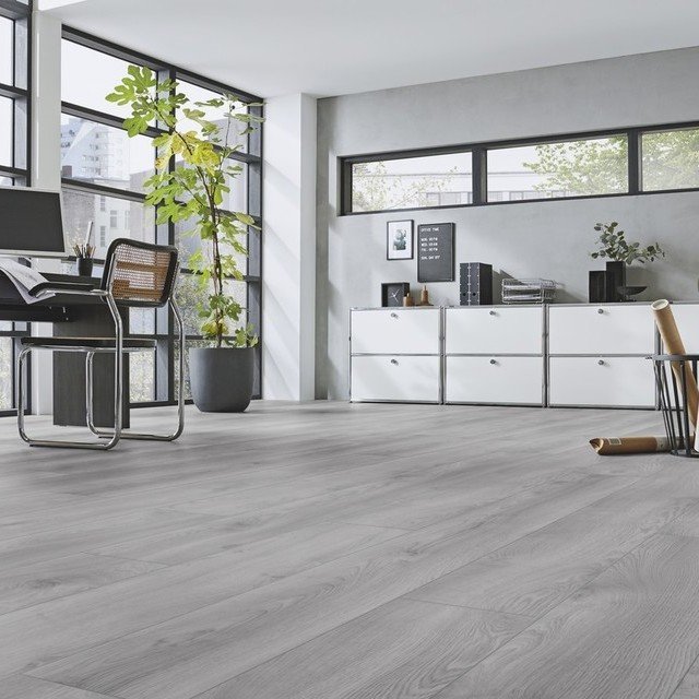 Kronotex Mammut Macro Oak Light Grey Laminate Flooring 12mm